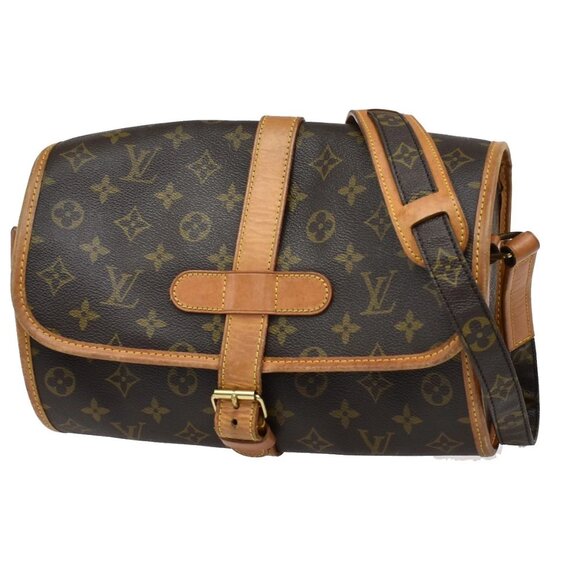LOUIS VUITTON Logo Marne Shoulder Bag Monogram Leather Brown 458-082525 - Picture 1 of 16